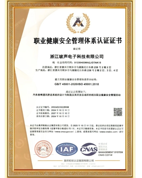 Occupational Health and Safety Management System Certification